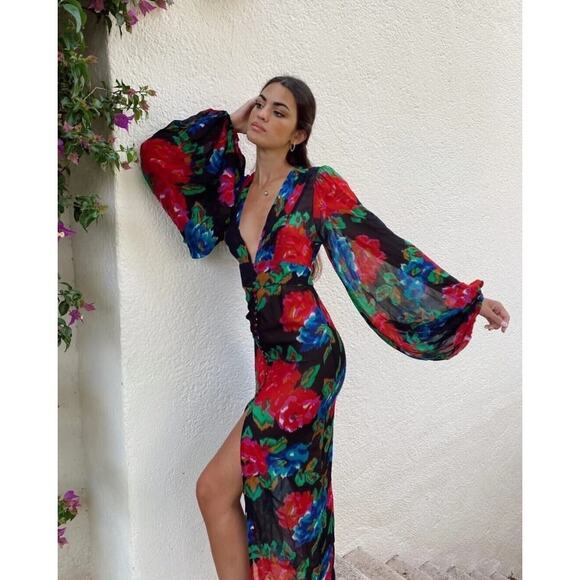 Rat & Boa Ferreira Floral Sheer Maxi Dress - Picture 3 of 13